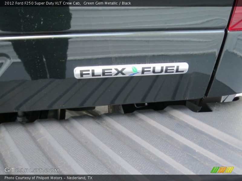Green Gem Metallic / Black 2012 Ford F250 Super Duty XLT Crew Cab