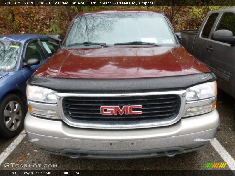 Dark Toreador Red Metallic / Graphite 2001 GMC Sierra 1500 SLE Extended Cab 4x4