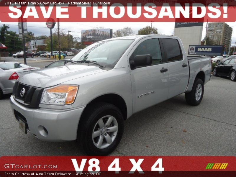 Radiant Silver / Charcoal 2011 Nissan Titan S Crew Cab 4x4