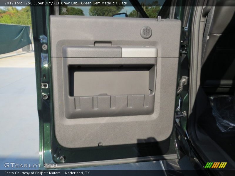 Green Gem Metallic / Black 2012 Ford F250 Super Duty XLT Crew Cab