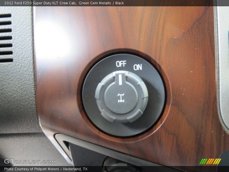 Green Gem Metallic / Black 2012 Ford F250 Super Duty XLT Crew Cab