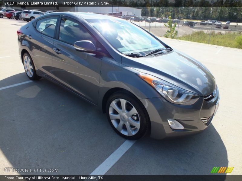 Harbor Gray Metallic / Gray 2013 Hyundai Elantra Limited