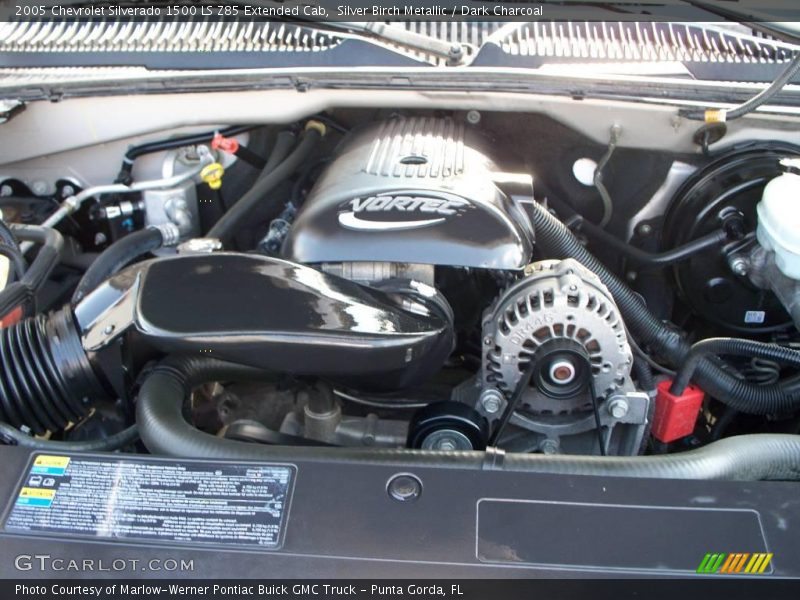 Silver Birch Metallic / Dark Charcoal 2005 Chevrolet Silverado 1500 LS Z85 Extended Cab