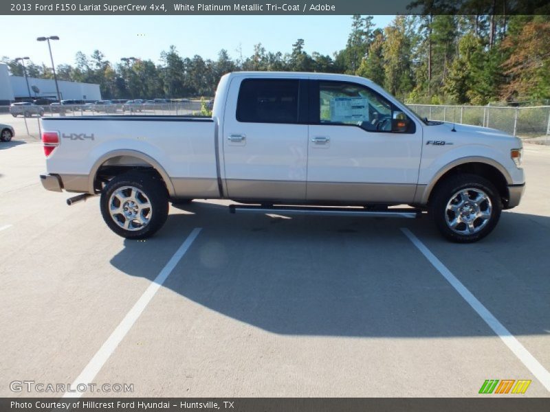 White Platinum Metallic Tri-Coat / Adobe 2013 Ford F150 Lariat SuperCrew 4x4