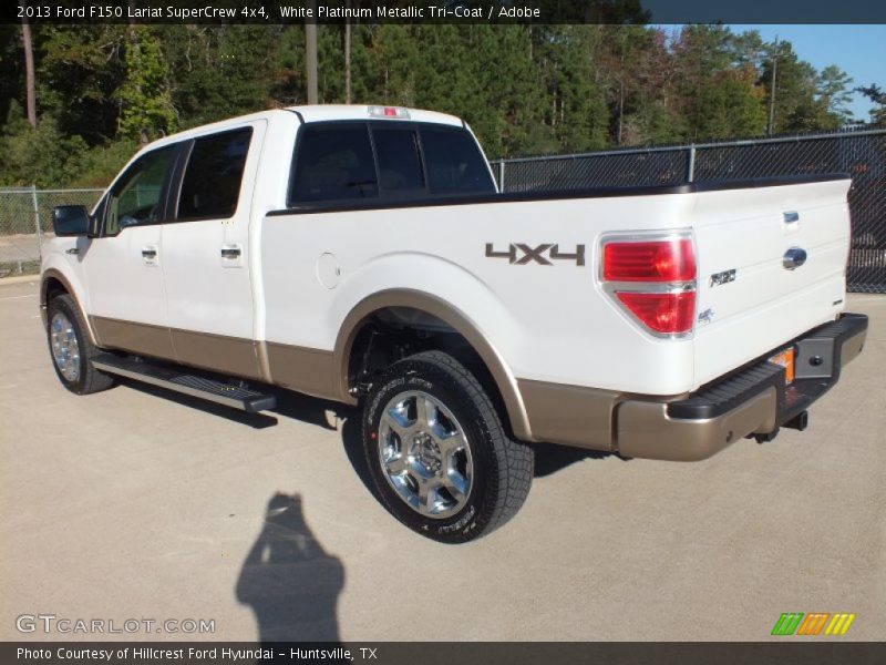 White Platinum Metallic Tri-Coat / Adobe 2013 Ford F150 Lariat SuperCrew 4x4