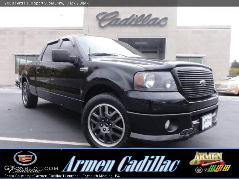 Black / Black 2008 Ford F150 Sport SuperCrew