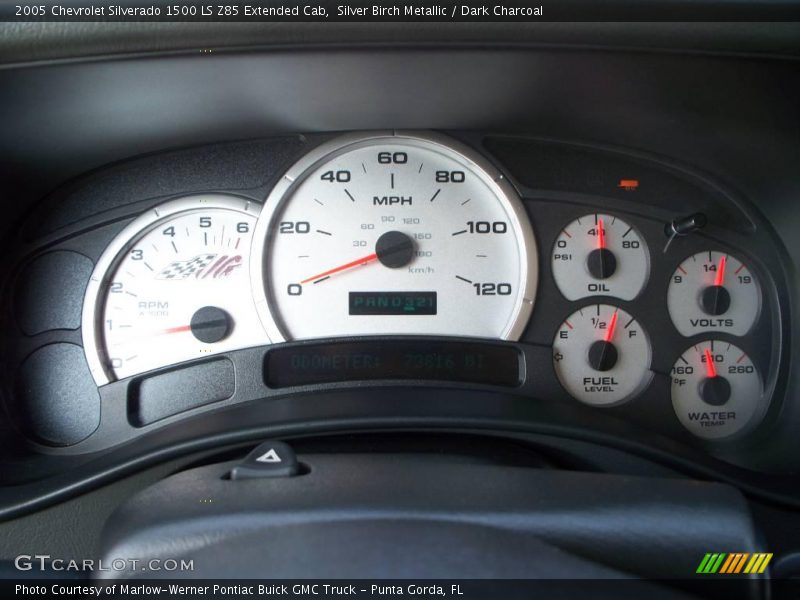 Silver Birch Metallic / Dark Charcoal 2005 Chevrolet Silverado 1500 LS Z85 Extended Cab