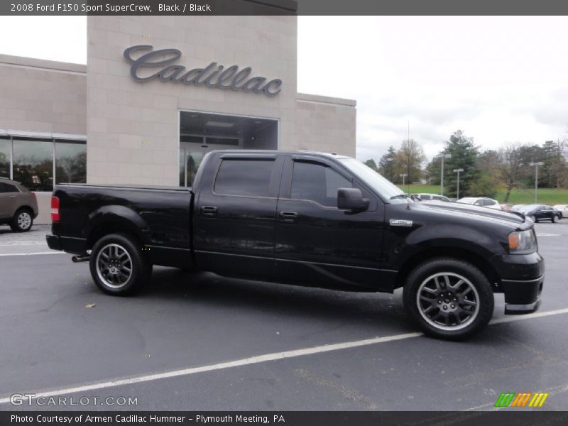 Black / Black 2008 Ford F150 Sport SuperCrew
