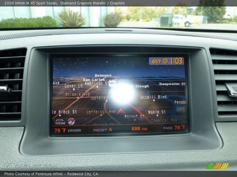 Diamond Graphite Metallic / Graphite 2006 Infiniti M 45 Sport Sedan