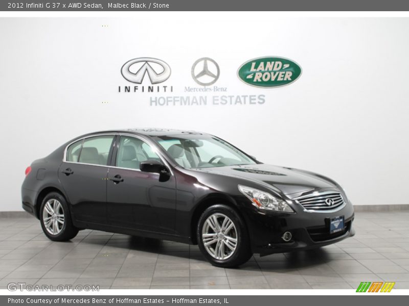 Malbec Black / Stone 2012 Infiniti G 37 x AWD Sedan