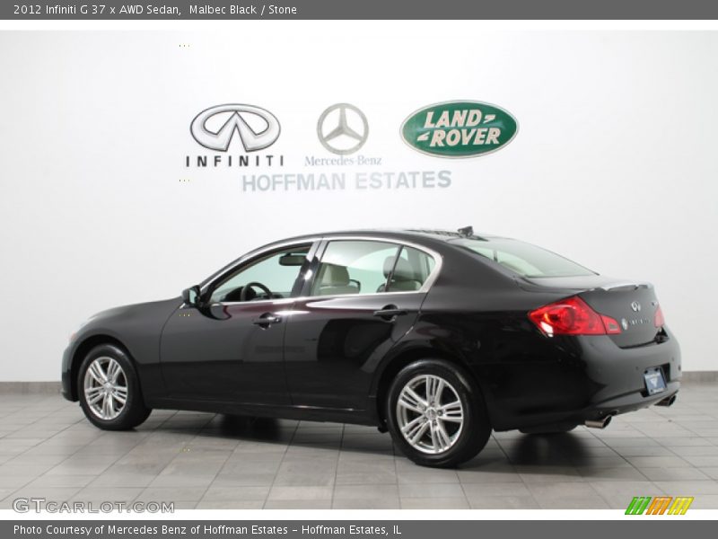 Malbec Black / Stone 2012 Infiniti G 37 x AWD Sedan