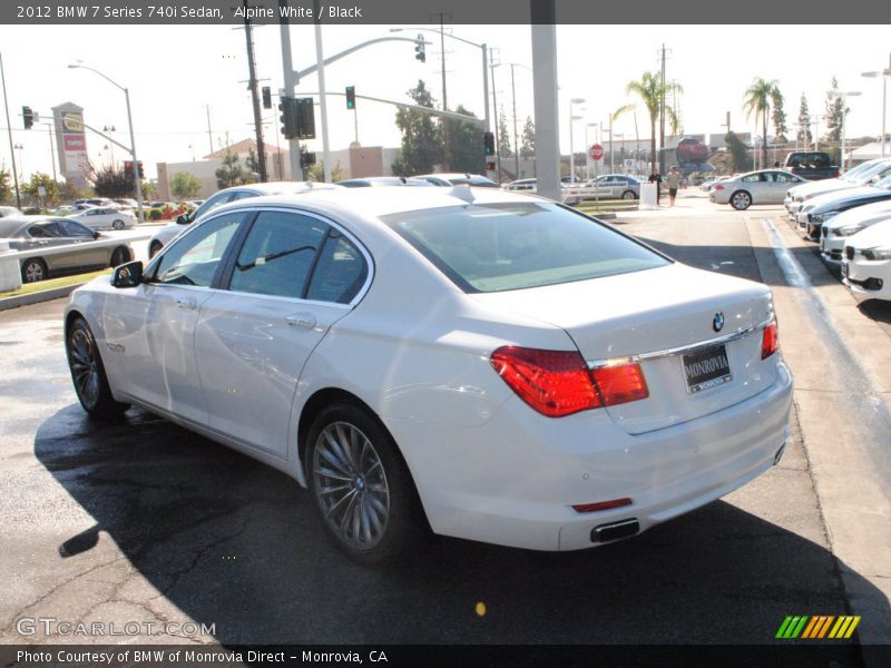 Alpine White / Black 2012 BMW 7 Series 740i Sedan
