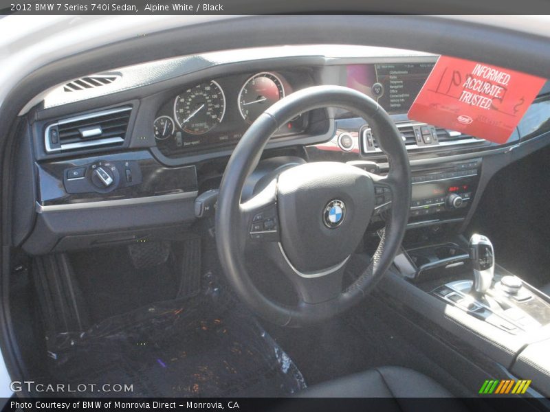 Alpine White / Black 2012 BMW 7 Series 740i Sedan