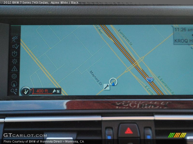 Navigation of 2012 7 Series 740i Sedan