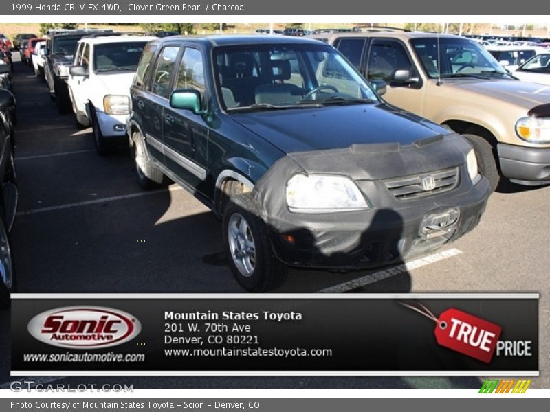 Clover Green Pearl / Charcoal 1999 Honda CR-V EX 4WD