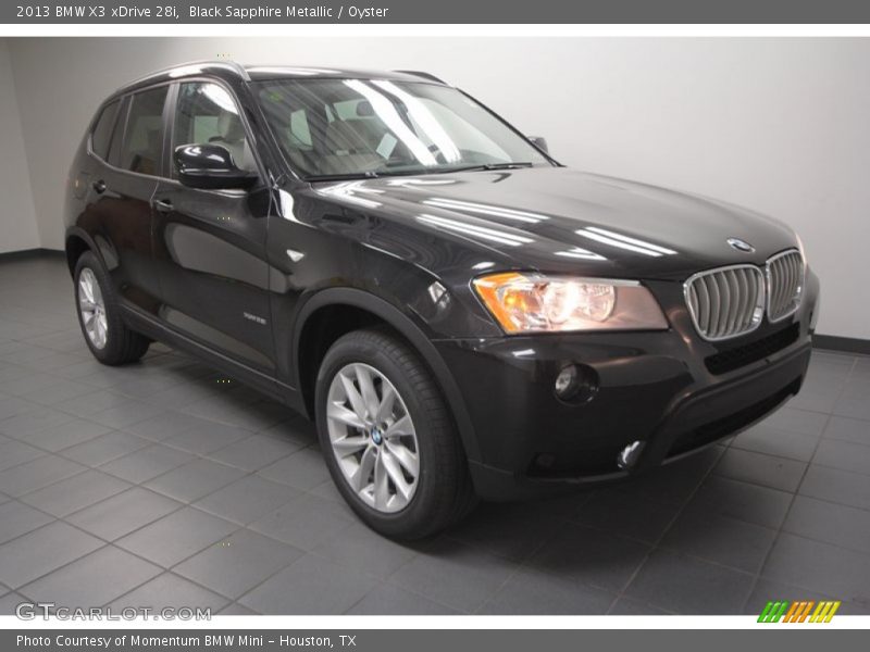 Black Sapphire Metallic / Oyster 2013 BMW X3 xDrive 28i