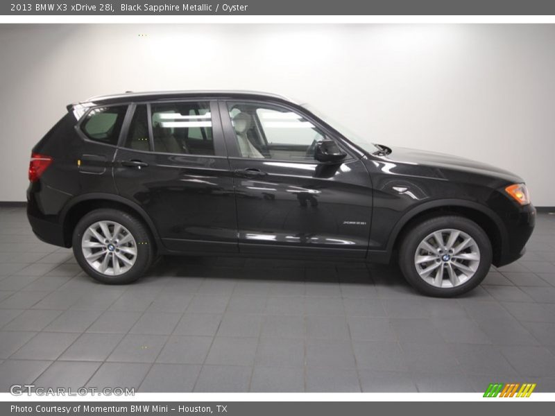 Black Sapphire Metallic / Oyster 2013 BMW X3 xDrive 28i