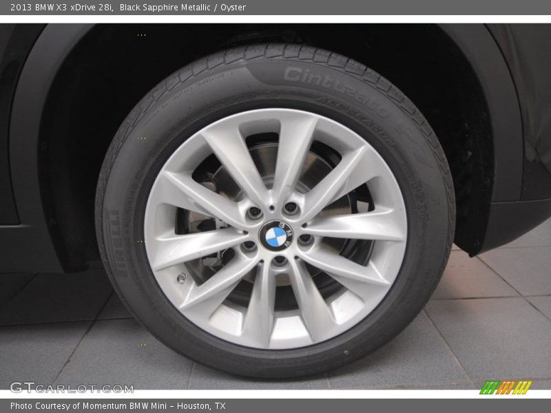 Black Sapphire Metallic / Oyster 2013 BMW X3 xDrive 28i