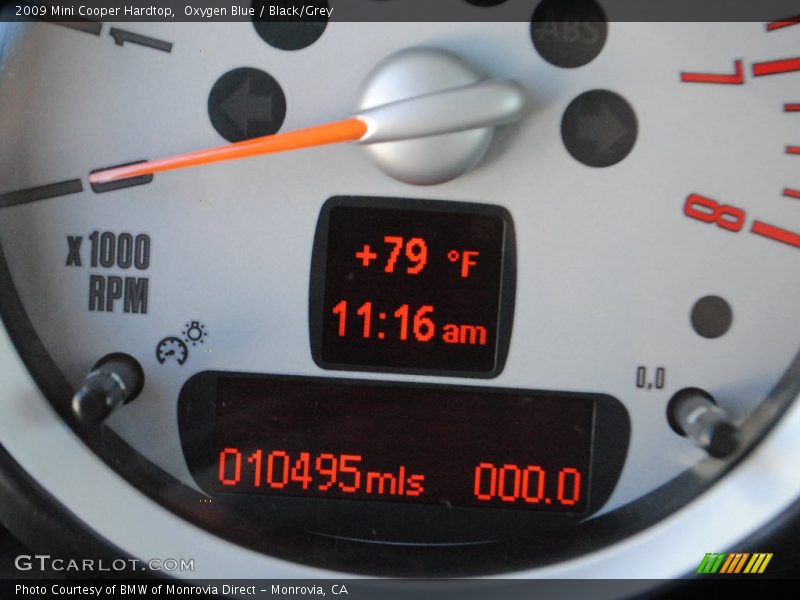 Oxygen Blue / Black/Grey 2009 Mini Cooper Hardtop