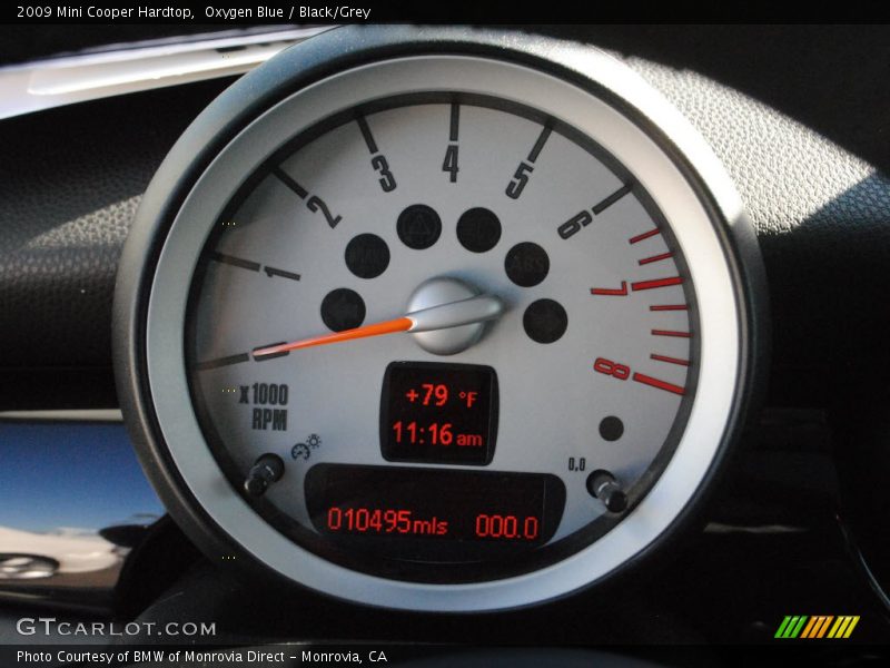Oxygen Blue / Black/Grey 2009 Mini Cooper Hardtop