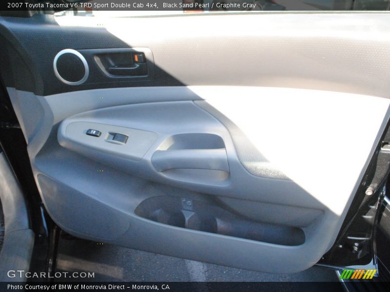 Black Sand Pearl / Graphite Gray 2007 Toyota Tacoma V6 TRD Sport Double Cab 4x4