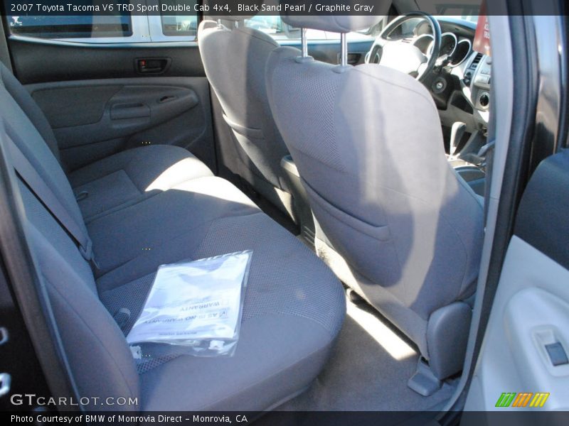 Black Sand Pearl / Graphite Gray 2007 Toyota Tacoma V6 TRD Sport Double Cab 4x4