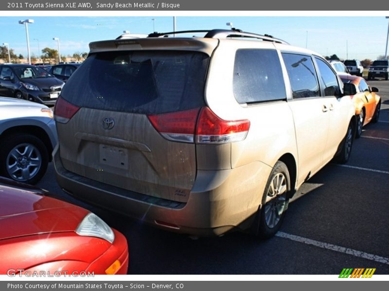 Sandy Beach Metallic / Bisque 2011 Toyota Sienna XLE AWD