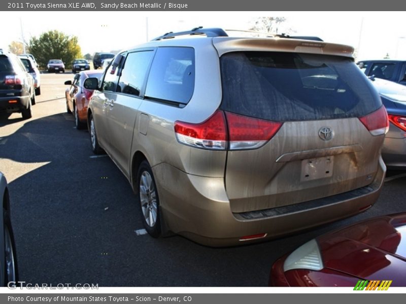 Sandy Beach Metallic / Bisque 2011 Toyota Sienna XLE AWD