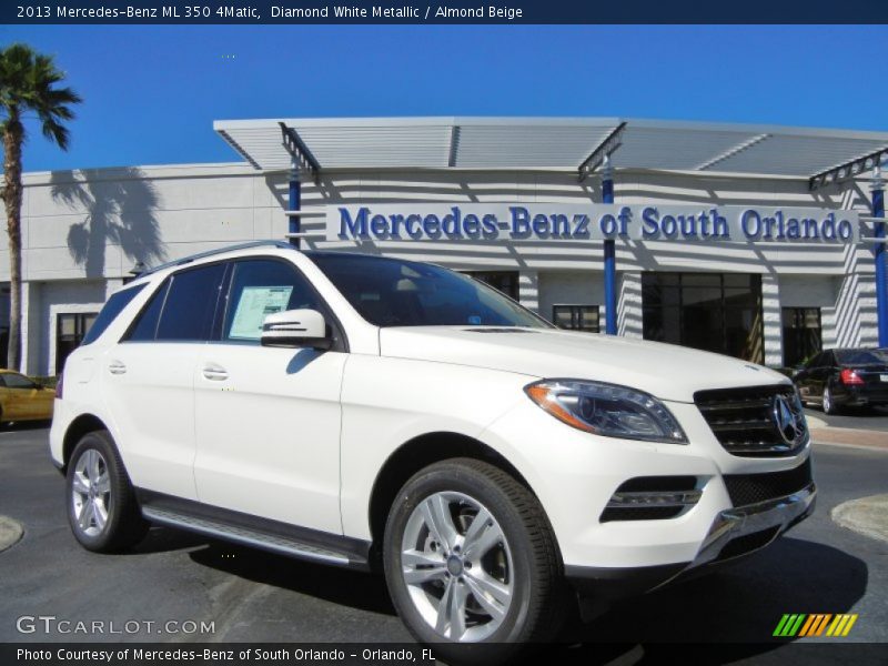 Diamond White Metallic / Almond Beige 2013 Mercedes-Benz ML 350 4Matic