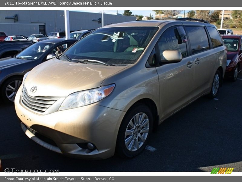 Sandy Beach Metallic / Bisque 2011 Toyota Sienna XLE AWD