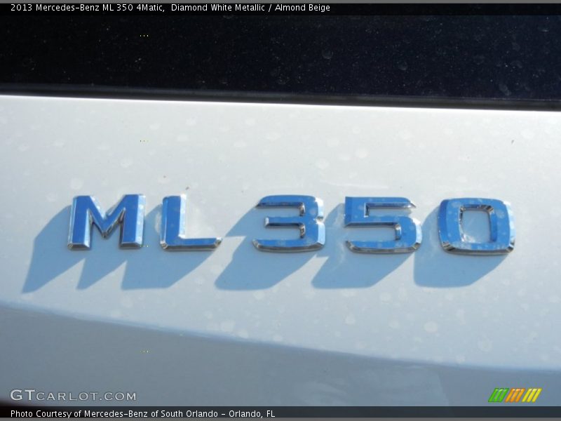 Diamond White Metallic / Almond Beige 2013 Mercedes-Benz ML 350 4Matic