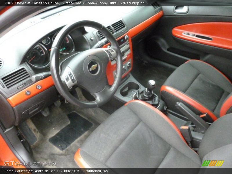 Ebony/Ebony UltraLux/Red Pipping Interior - 2009 Cobalt SS Coupe 