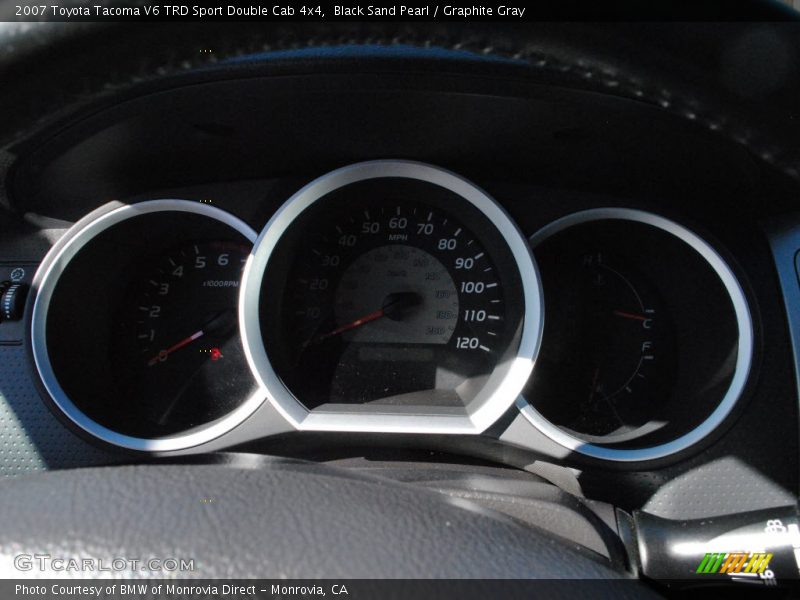 Black Sand Pearl / Graphite Gray 2007 Toyota Tacoma V6 TRD Sport Double Cab 4x4