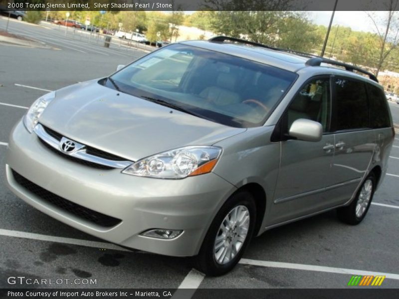 Silver Shadow Pearl / Stone 2008 Toyota Sienna Limited