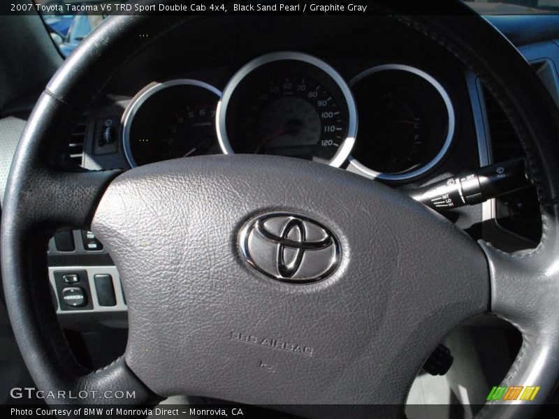 Black Sand Pearl / Graphite Gray 2007 Toyota Tacoma V6 TRD Sport Double Cab 4x4