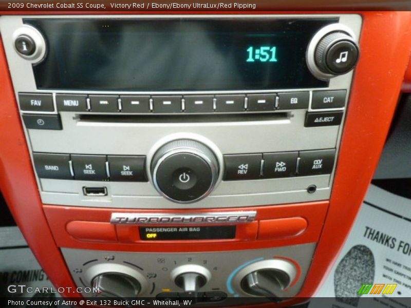 Controls of 2009 Cobalt SS Coupe