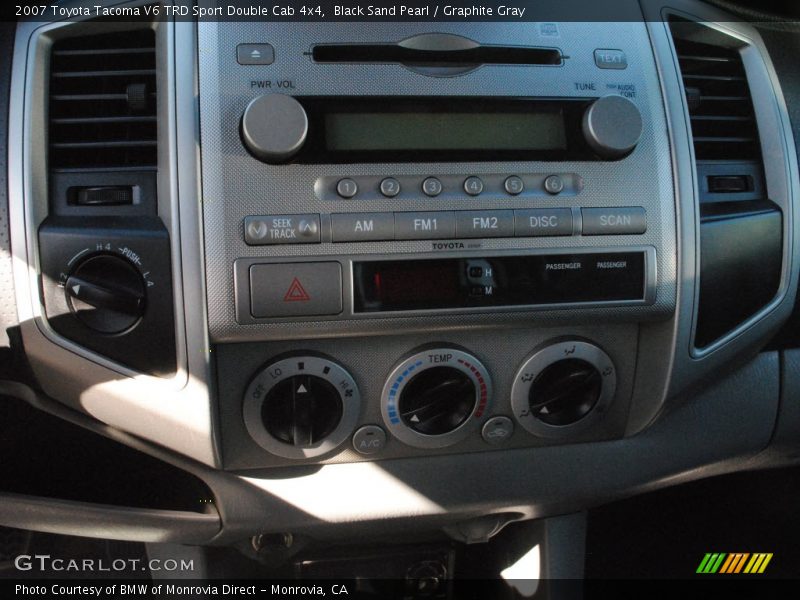 Black Sand Pearl / Graphite Gray 2007 Toyota Tacoma V6 TRD Sport Double Cab 4x4