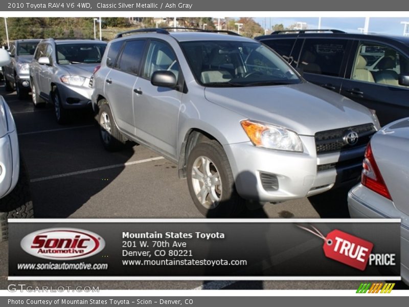 Classic Silver Metallic / Ash Gray 2010 Toyota RAV4 V6 4WD