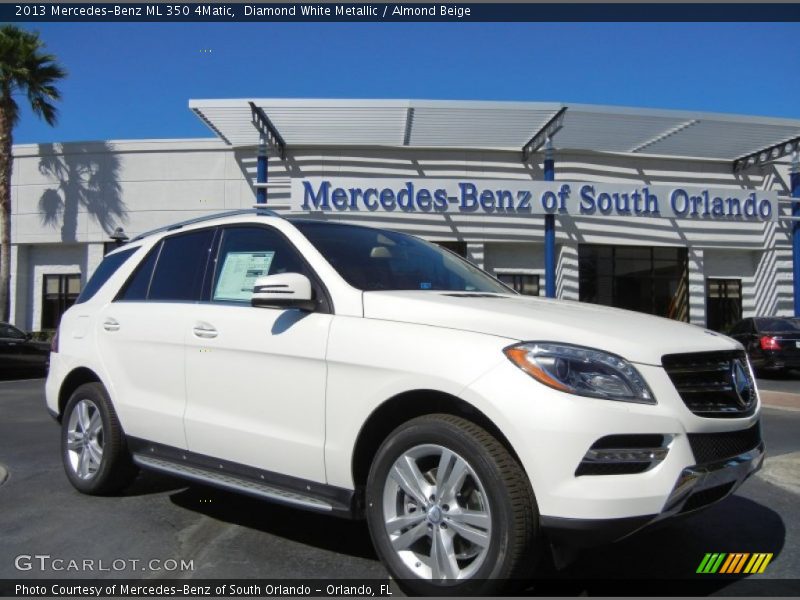 Diamond White Metallic / Almond Beige 2013 Mercedes-Benz ML 350 4Matic
