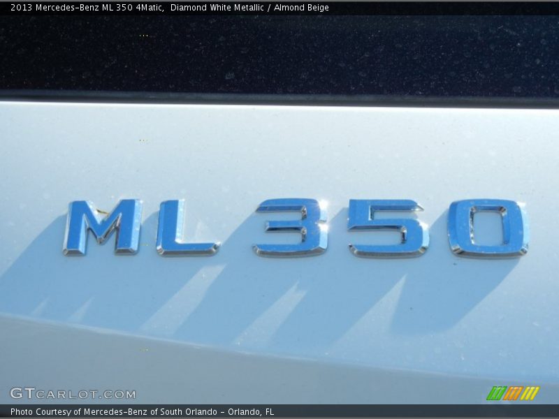 Diamond White Metallic / Almond Beige 2013 Mercedes-Benz ML 350 4Matic