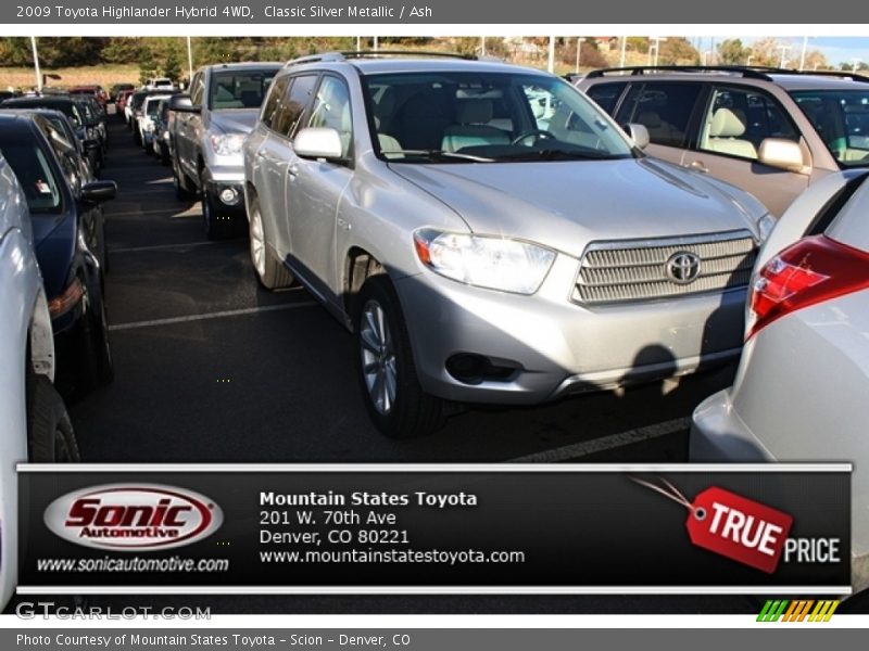 Classic Silver Metallic / Ash 2009 Toyota Highlander Hybrid 4WD