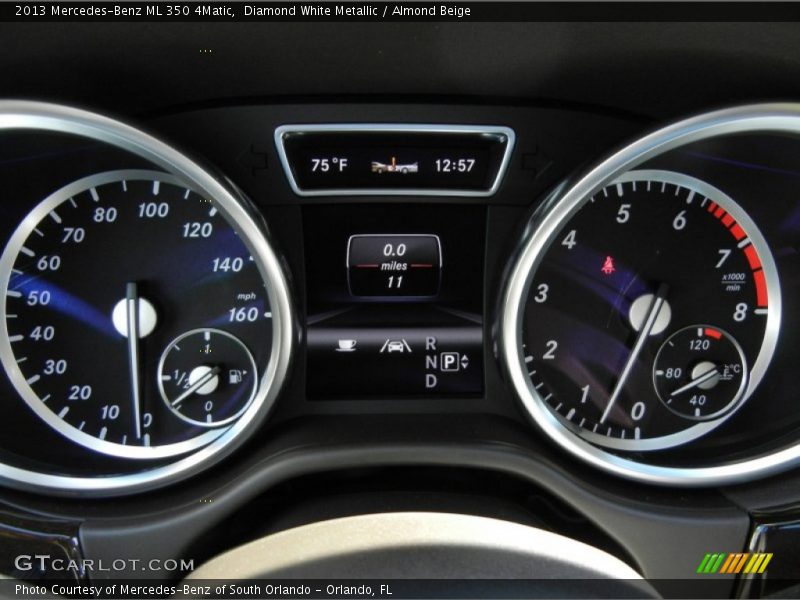 Diamond White Metallic / Almond Beige 2013 Mercedes-Benz ML 350 4Matic
