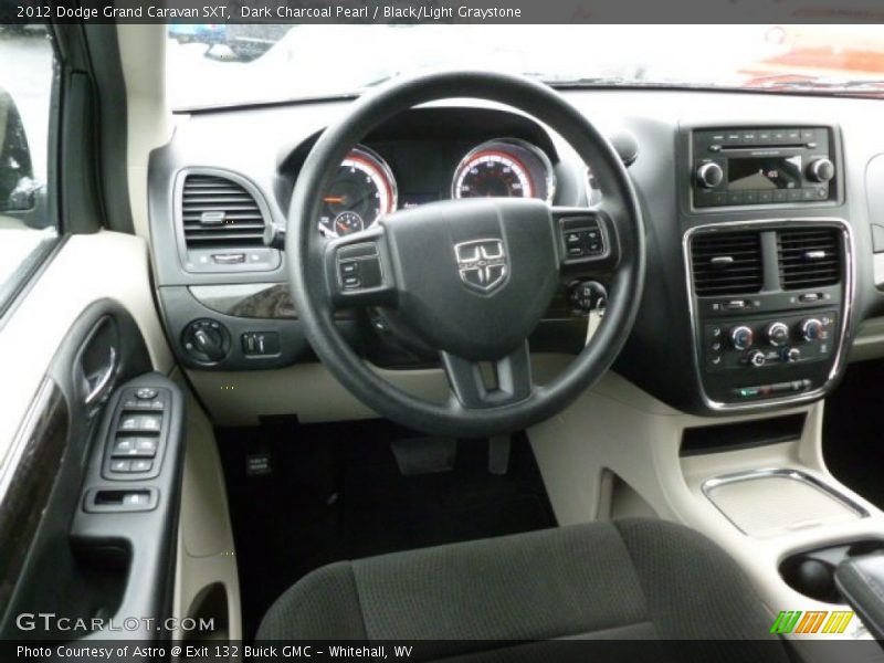 Dark Charcoal Pearl / Black/Light Graystone 2012 Dodge Grand Caravan SXT