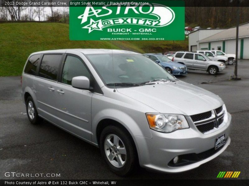 Bright Silver Metallic / Black/Light Graystone 2012 Dodge Grand Caravan Crew