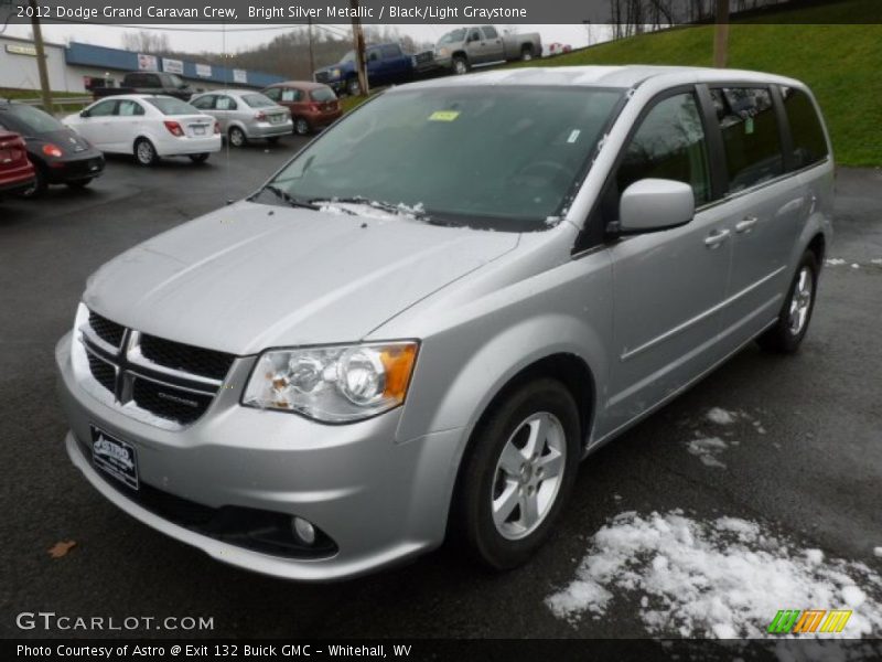 Bright Silver Metallic / Black/Light Graystone 2012 Dodge Grand Caravan Crew
