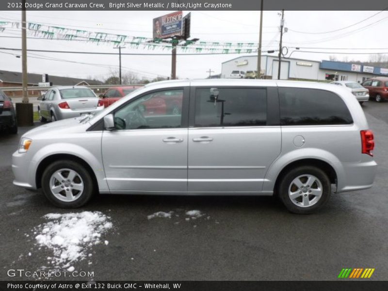 Bright Silver Metallic / Black/Light Graystone 2012 Dodge Grand Caravan Crew