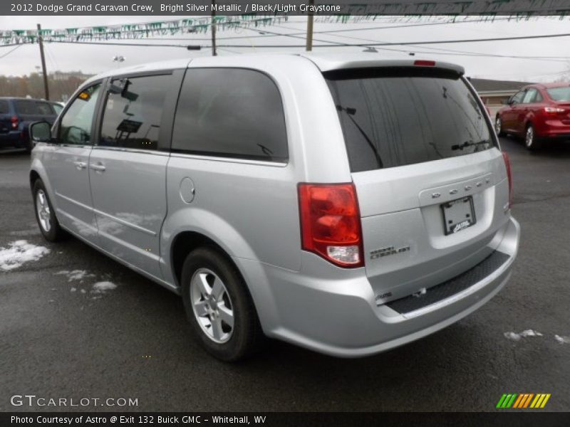 Bright Silver Metallic / Black/Light Graystone 2012 Dodge Grand Caravan Crew