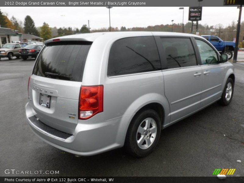 Bright Silver Metallic / Black/Light Graystone 2012 Dodge Grand Caravan Crew