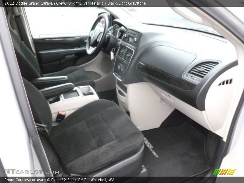 Bright Silver Metallic / Black/Light Graystone 2012 Dodge Grand Caravan Crew