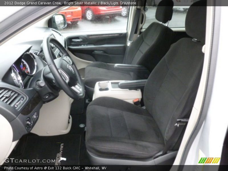 Bright Silver Metallic / Black/Light Graystone 2012 Dodge Grand Caravan Crew